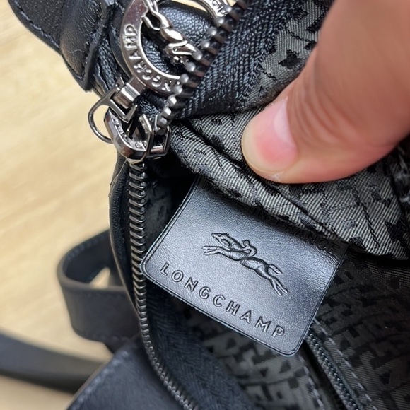 Longchamp Leather Top Handle Backpack in Black - Picture 8 of 9